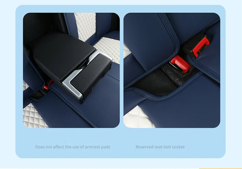 Universal Car Seat Covers  Full Covered Durable Leather Seat Cushion for 90% Sedan SUV 8 Colors Set Include Front and Rear Cover