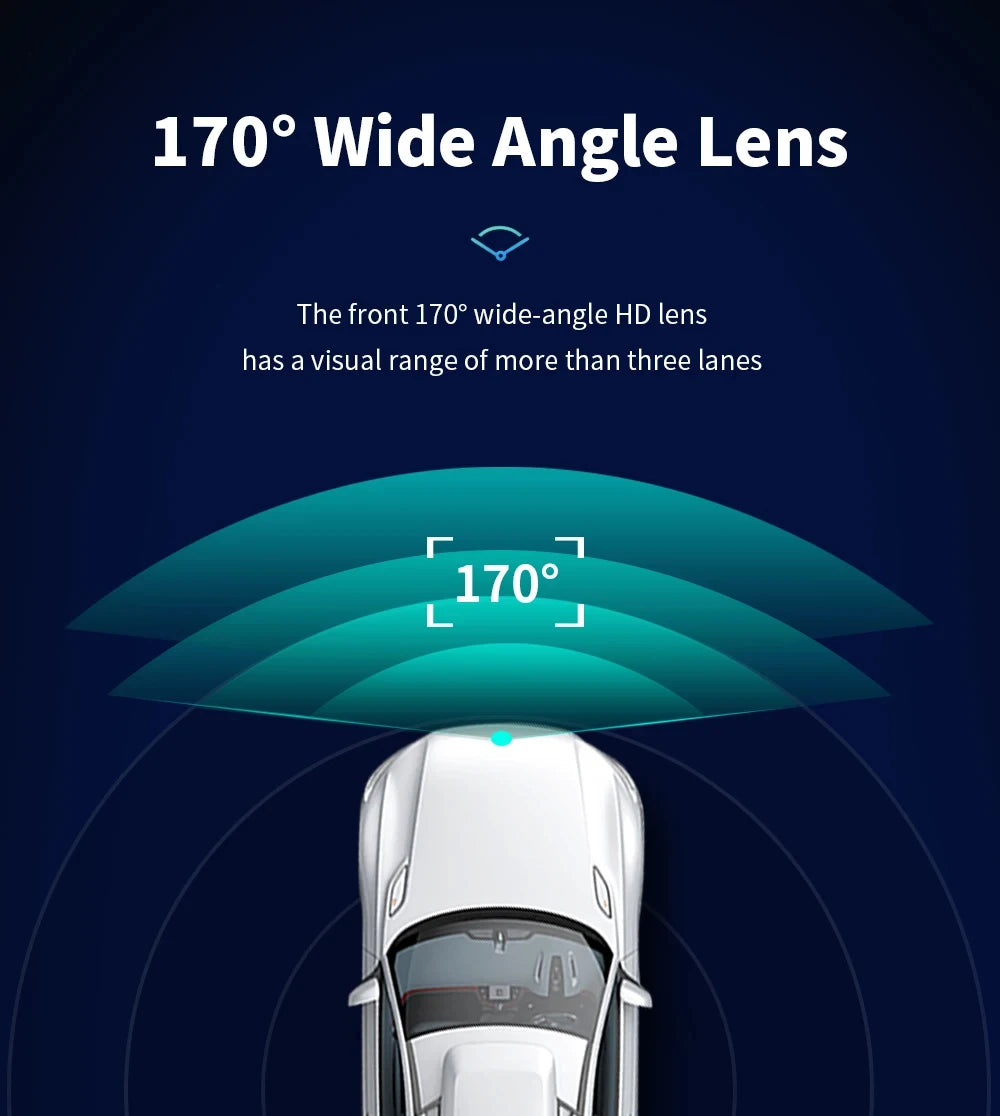 1080P Dash Cam for Cars Car Camera Dash Cam WIFI Camera for Car Front and Rear Dash Camera Black Box 24H Parking Mode Recorder