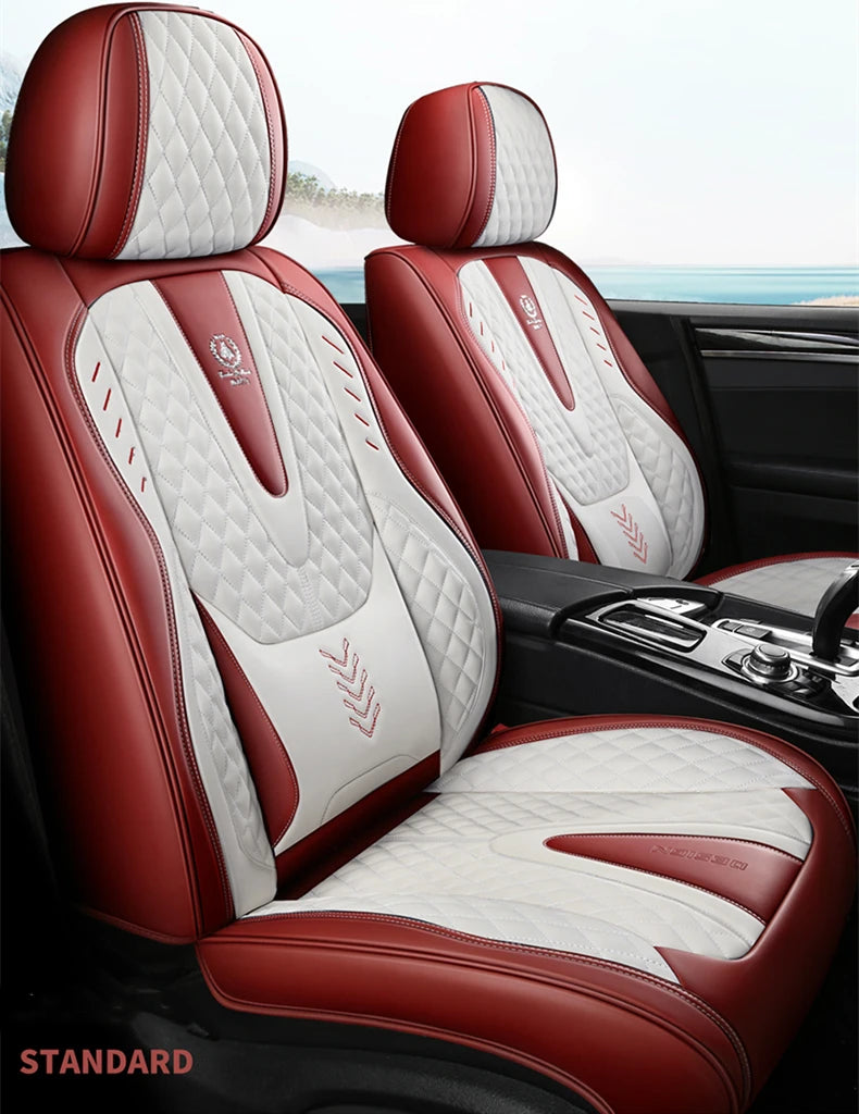 Universal Car Seat Covers  Full Covered Durable Leather Seat Cushion for 90% Sedan SUV 8 Colors Set Include Front and Rear Cover