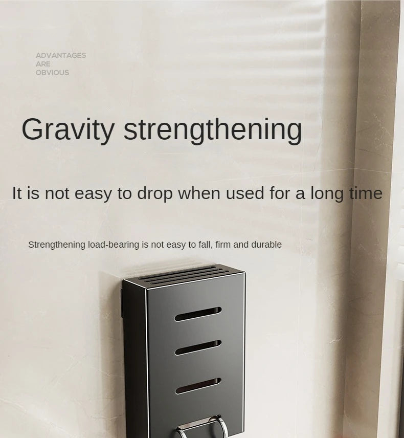 Kitchen Knife Holder Knife Storage Rack No Punching Wall-mounted Storage Box Knife Storage Box Household Knife Storage Seat