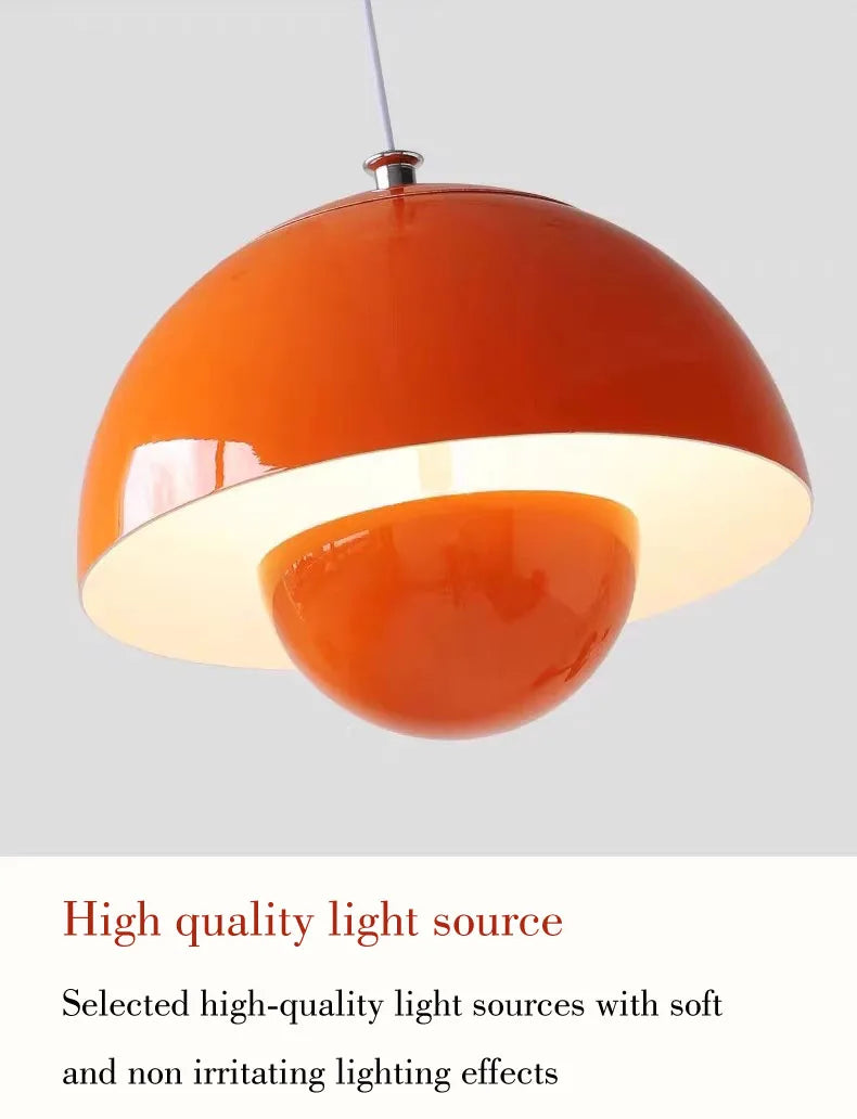 Nordic Semicircle Pendant Light – Modern Hanging Lamp for Living Room & Bedroom