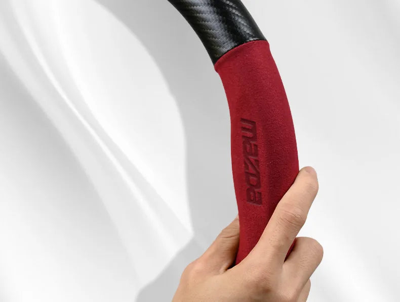 Funda para volante de Mazda – Piel genuina, fibra de carbono, para Axela, CX3, CX5, CX30, MX30