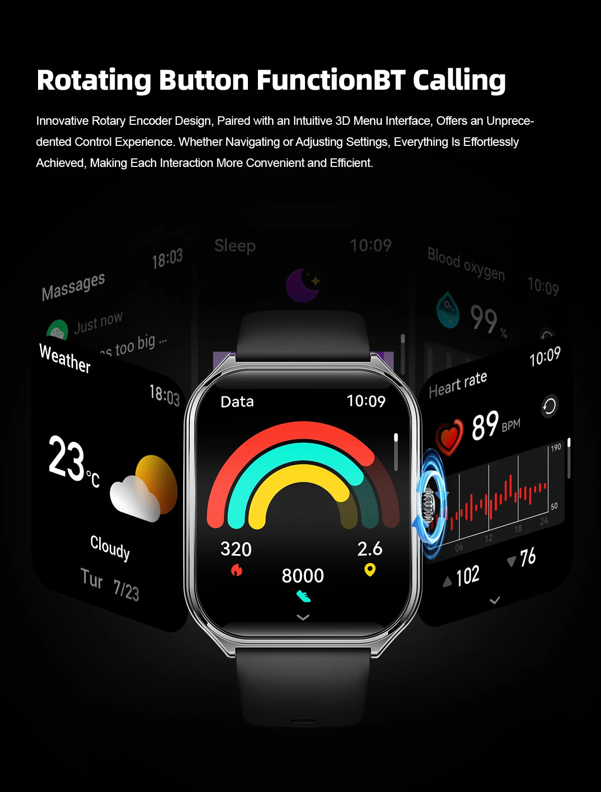 1.96-Inch AMOLED Smartwatch with Bluetooth Calling – Always-On Display