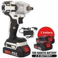 Juego de llave de impacto eléctrica inalámbrica de 380 NM - Destornillador de alta potencia con batería de iones de litio y caja de herramientas