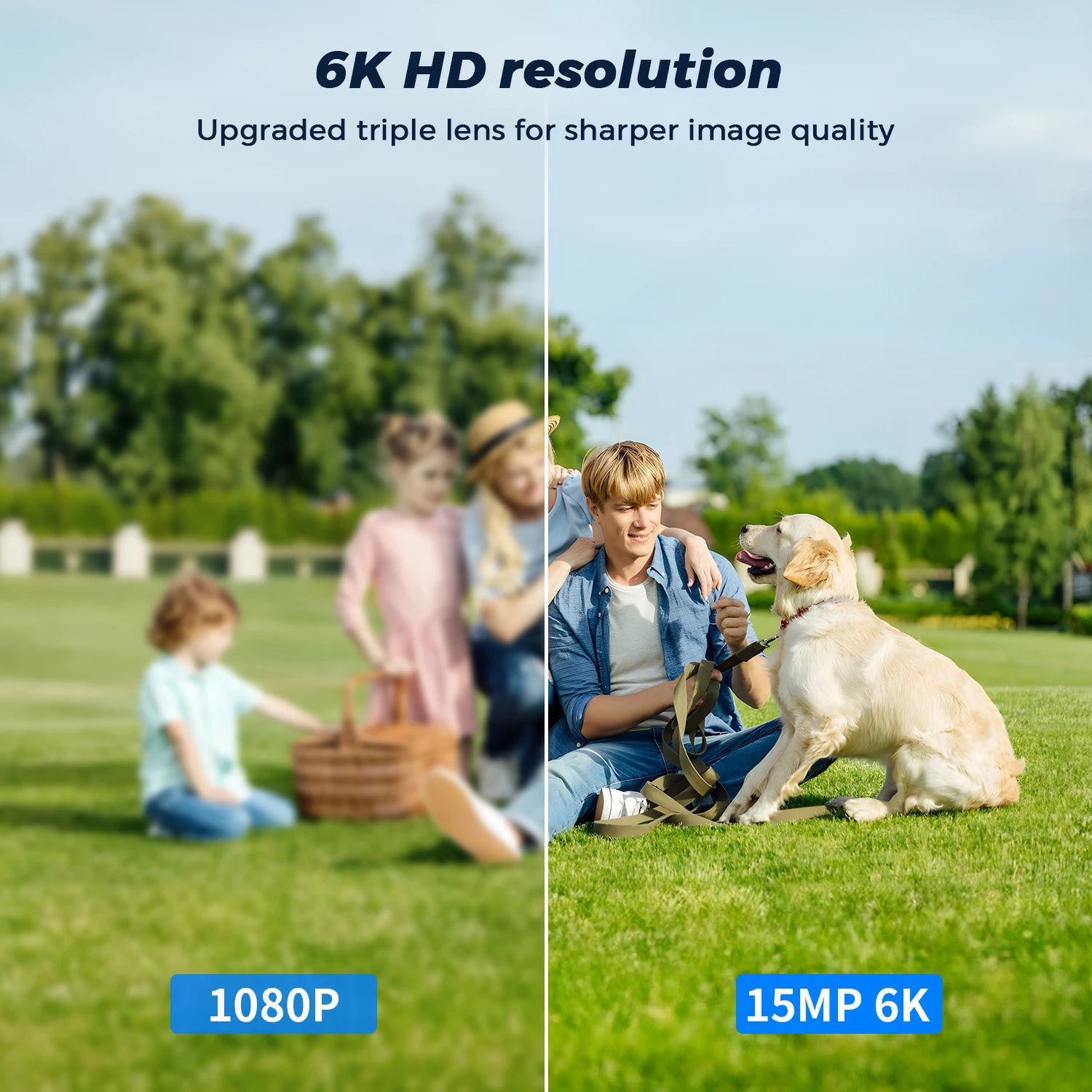 15MP PTZ IP Security Camera, 30x Optical Zoom Outdoor WiFi with Auto Tracking