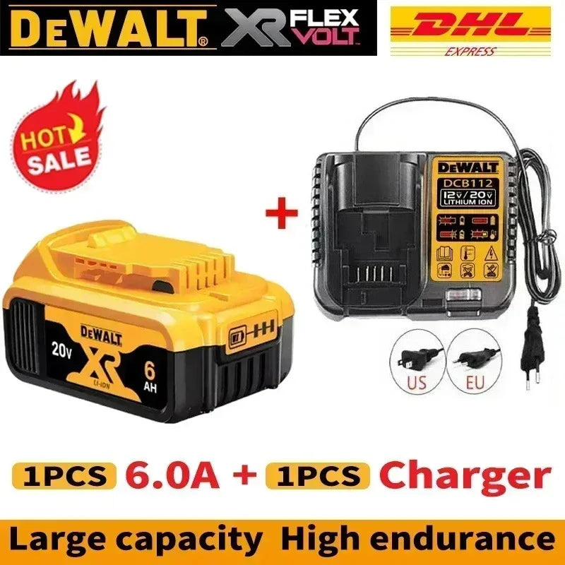Original DEWALT 20V/60V Battery — DCB606 DCB609 DCB182 DCB205 DCB206 DCB209 | 18V 6Ah 9Ah