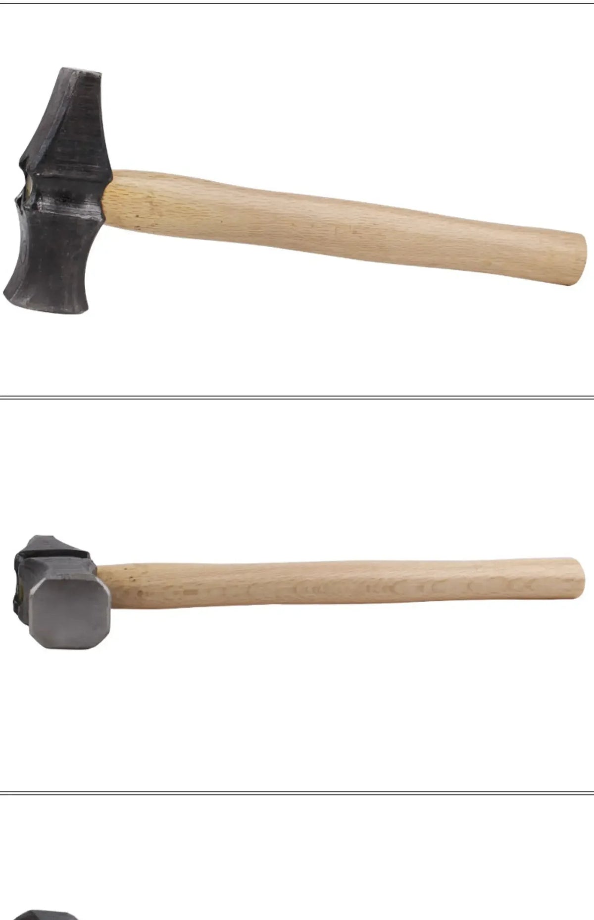 Iron hammer Blacksmith forging household wooden handle Hand forging tools Wood handle Steel hammer Sheet metal hammer