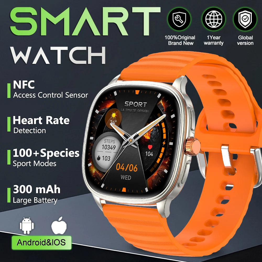 1.39-Inch AMOLED Smartwatch with NFC, Bluetooth Calling & 100 Sports Modes