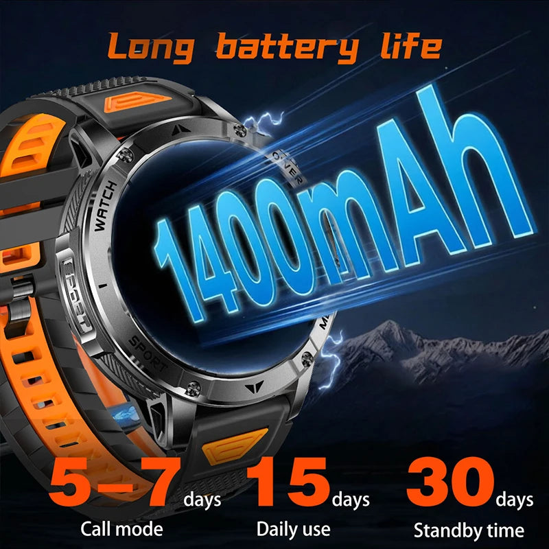 1.7-Inch IPS Smartwatch with Bluetooth Calls, SOS & 120+ Sports Modes