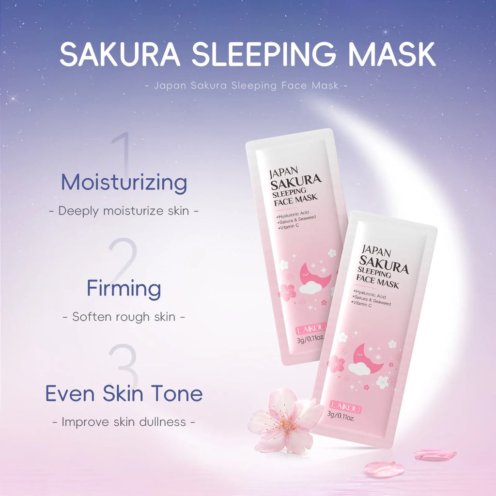 Sakura Skin Care Set 24pcs – Eye & Lip Masks, Serum, Mud Masks, Cleanser, Toner, Essence & Cream