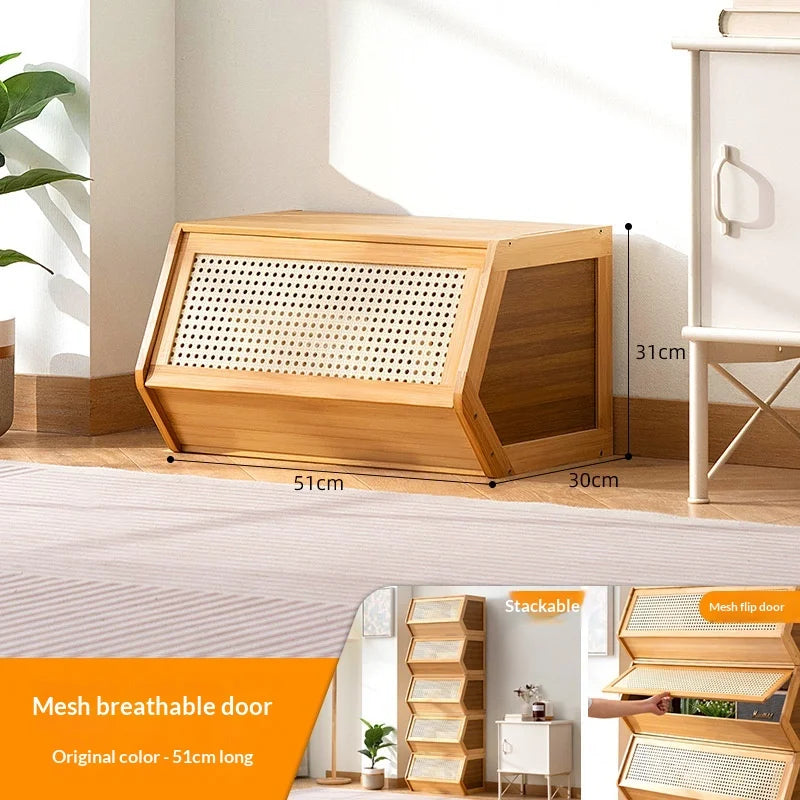 Modern Storage Cabinet Bookcase – Display Dresser with Adjustable Shelves & Doors