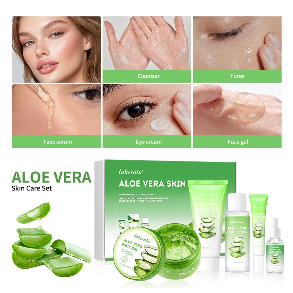 Aloe Vera Skin Care Set – 6-in-1 Deep Moisturising, Brightening & Nourishing Kit
