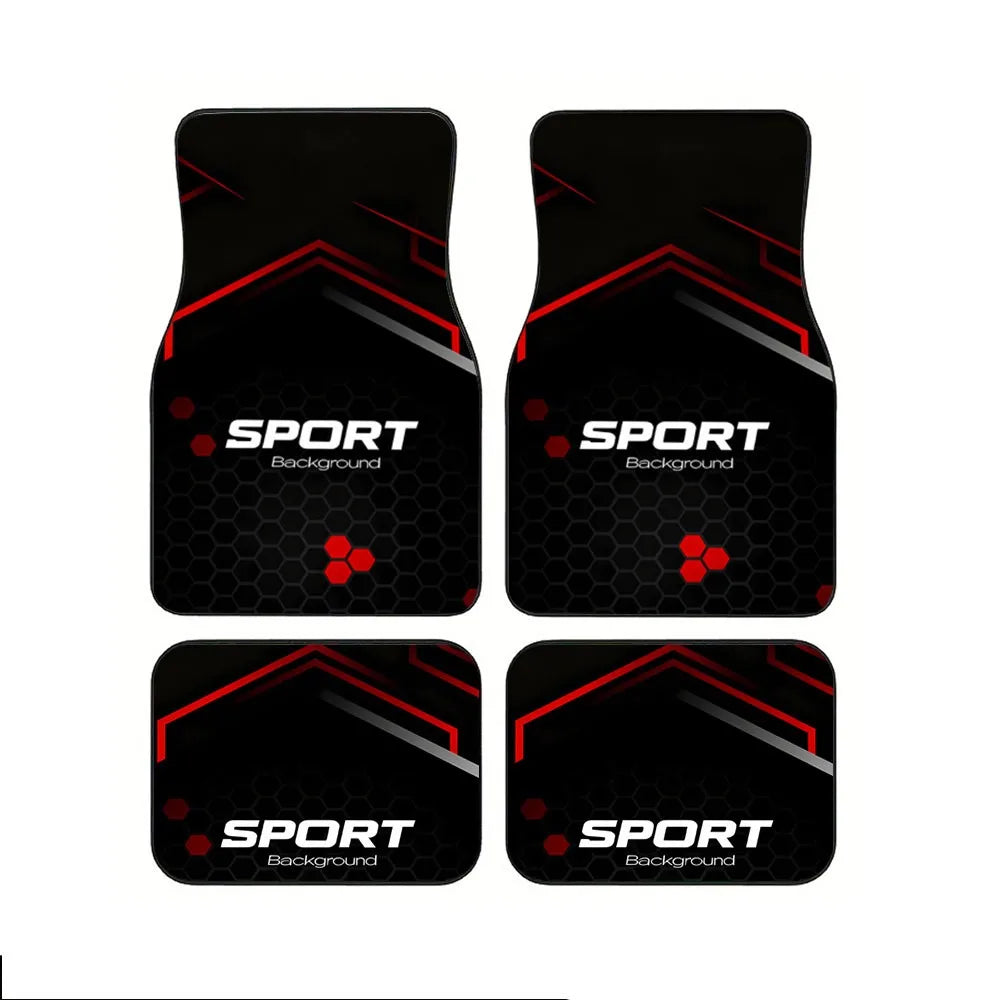 Personality Print Car Floor Mats 4pcs – Universal SUV/Truck/Car