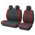 Universal 3D Stripe Seat Covers — Fits Most Vans & Trucks, 2+1 Front Seat Cover Set