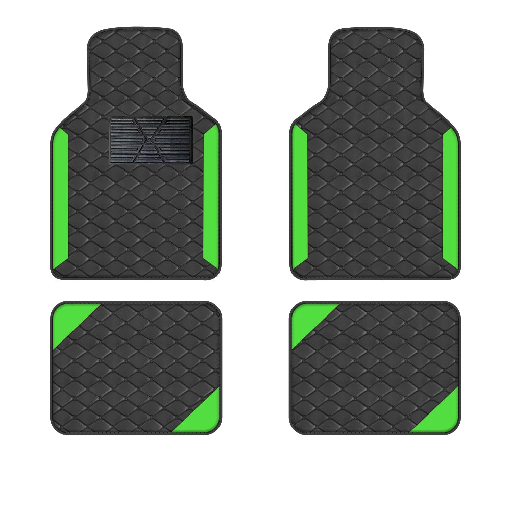 Luxury PU Leather Car Floor Mats 4pcs – Left-Hand Drive