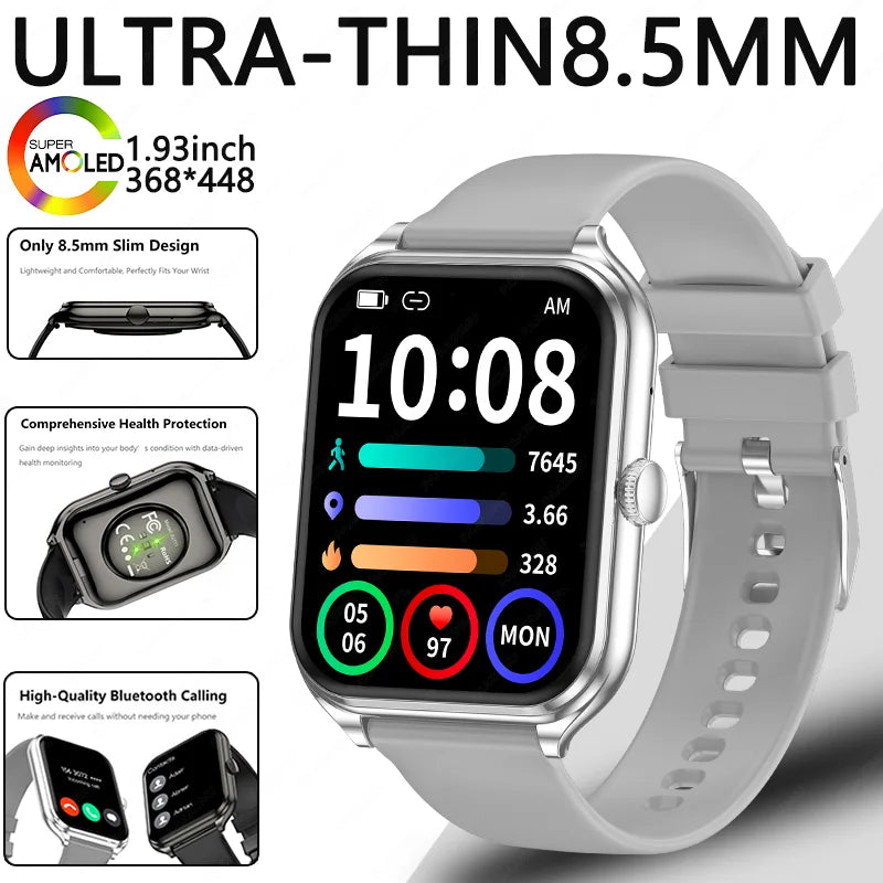 1.93-Inch Ultra-Thin AMOLED Smartwatch with Wireless Calling