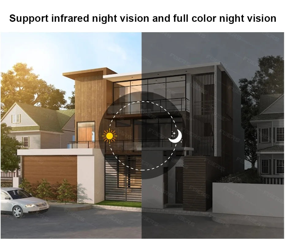 FUERS 3MP PTZ Outdoor WiFi Security Camera, 4X Zoom, AI Auto Tracking