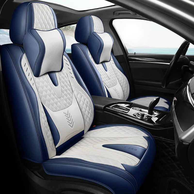 Universal Car Seat Covers  Full Covered Durable Leather Seat Cushion for 90% Sedan SUV 8 Colors Set Include Front and Rear Cover