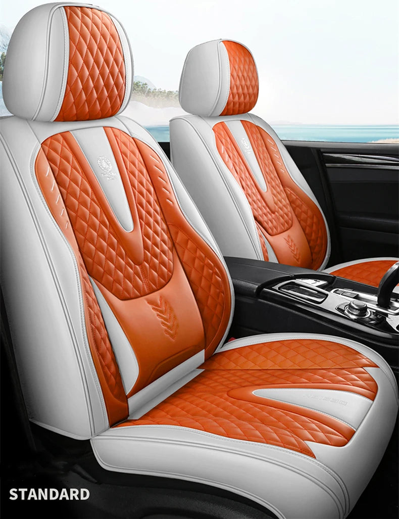 Universal Car Seat Covers  Full Covered Durable Leather Seat Cushion for 90% Sedan SUV 8 Colors Set Include Front and Rear Cover