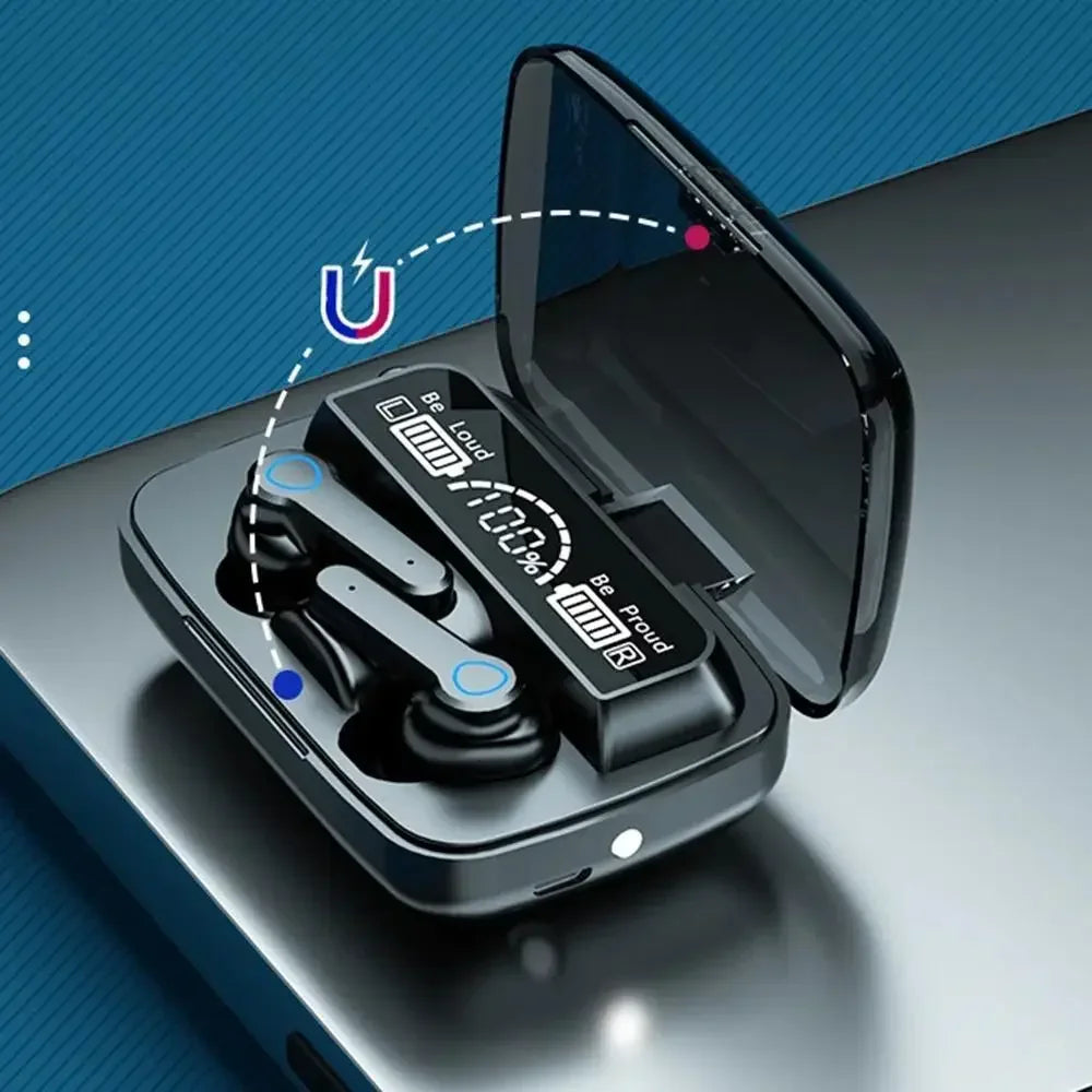 M19 Bluetooth Wireless In-Ear Headset with LED Display & Touch Control