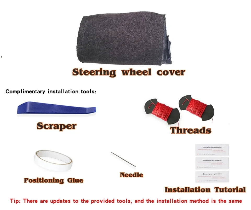DIY Steering Wheel Cover Braid – Suede Leather for Volvo XC60 S60 V40 V60 S40