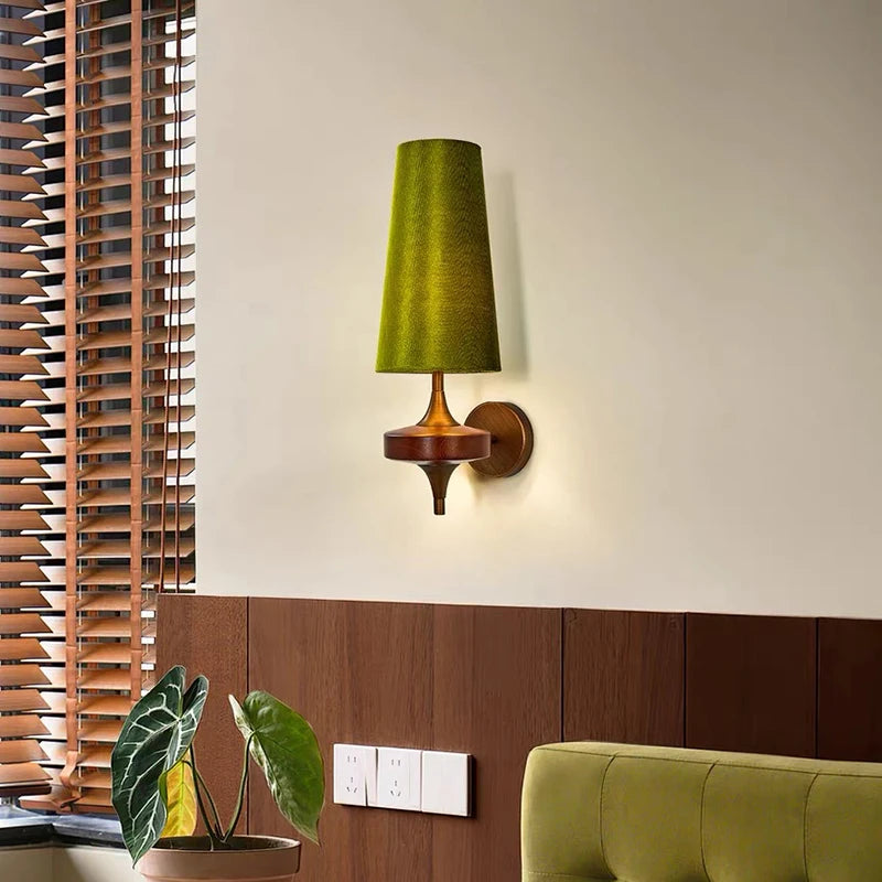 Modern Nordic Wall Lamp – Vintage Solid Wood Retro Luxury Bedside Light