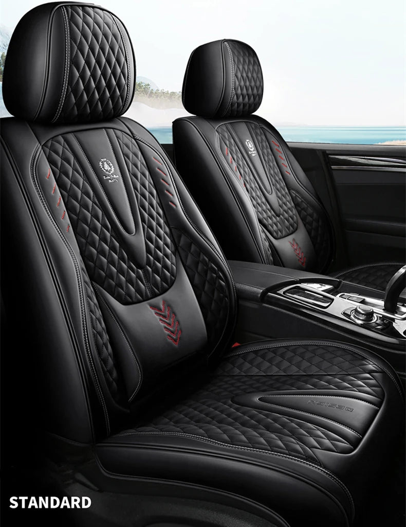 Universal Car Seat Covers  Full Covered Durable Leather Seat Cushion for 90% Sedan SUV 8 Colors Set Include Front and Rear Cover