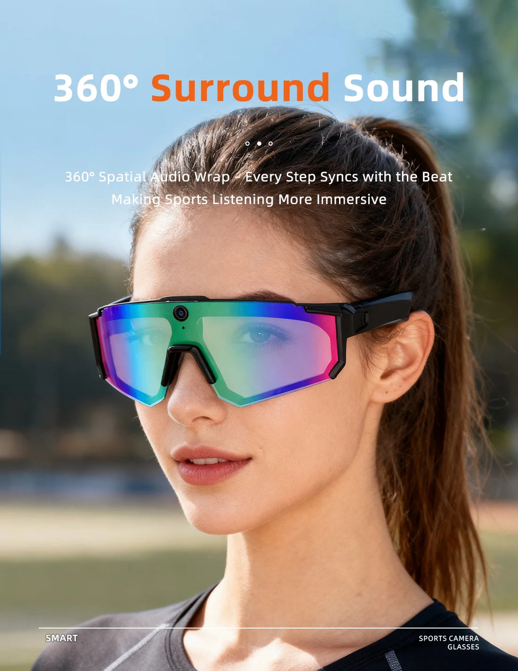 2026 New Smart Glasses Men 800W HD Photo Video Bluetooth Call Translation Anti Glare Running Baseball Sunglasses Cycling Glasses