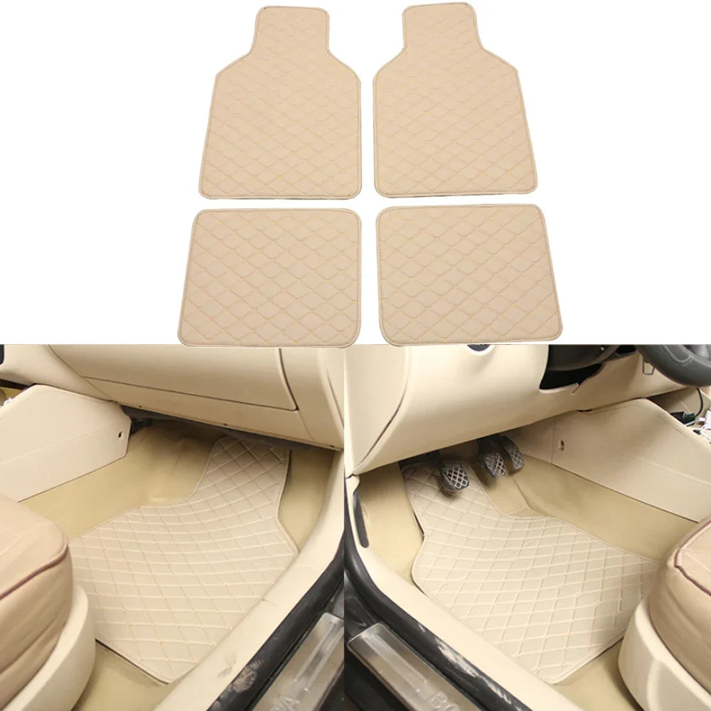 Alfombrillas Universales de Piel Sintética para Coche 4 piezas – Varios Colores