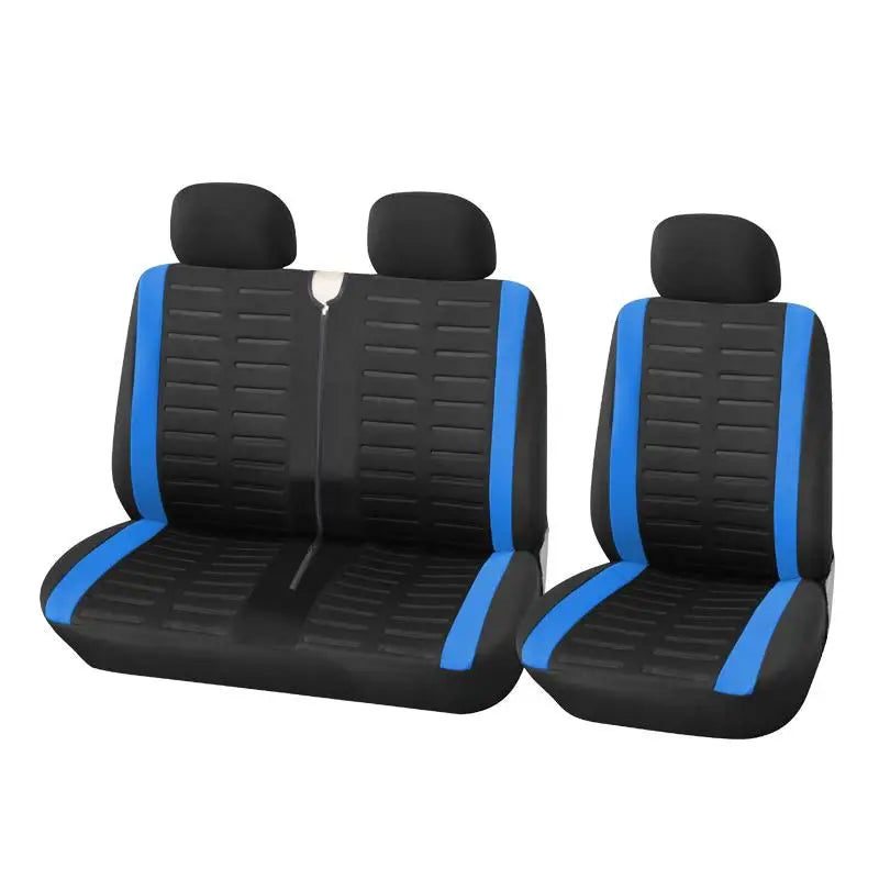 Universal 3D Stripe Seat Covers — Fits Most Vans & Trucks, 2+1 Front Seat Cover Set