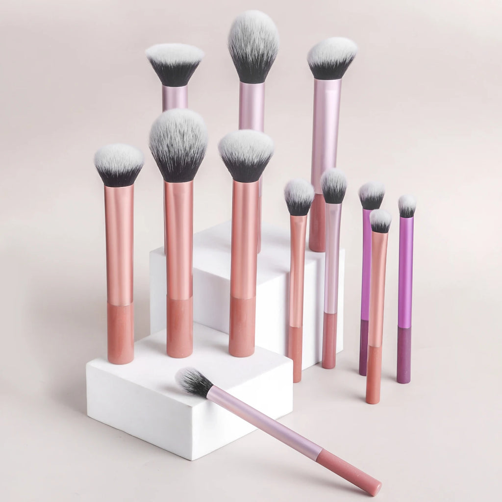 12pcs Professional Makeup Brush Set – Multifunctional Cosmetic Brushes