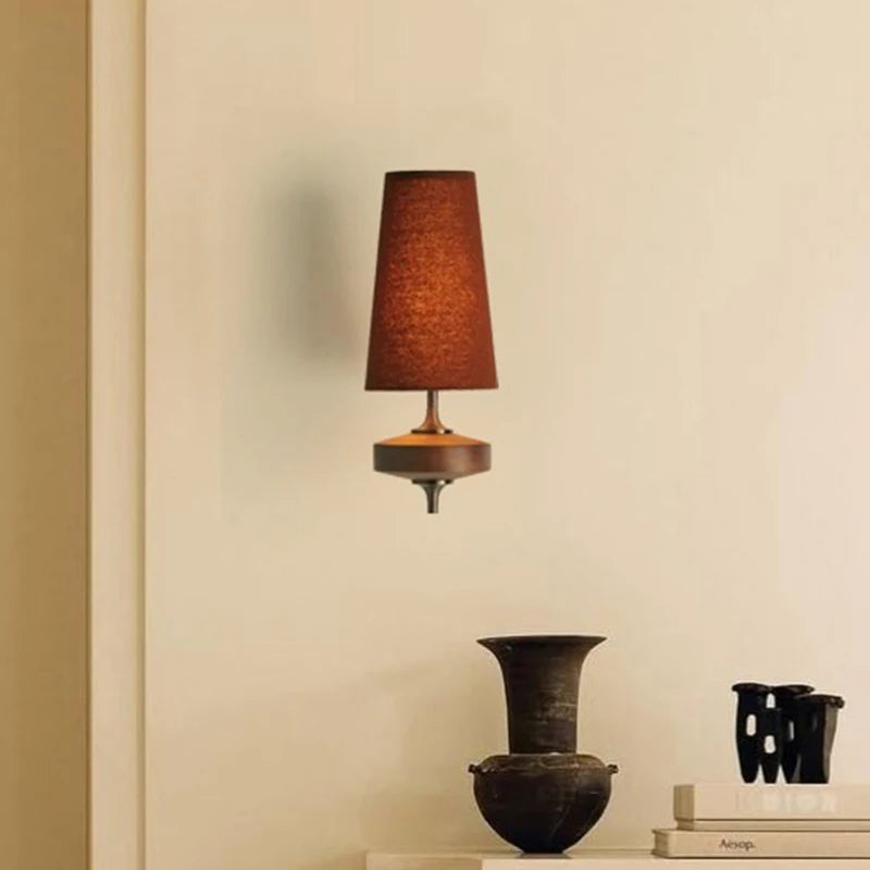Modern Nordic Wall Lamp – Vintage Solid Wood Retro Luxury Bedside Light