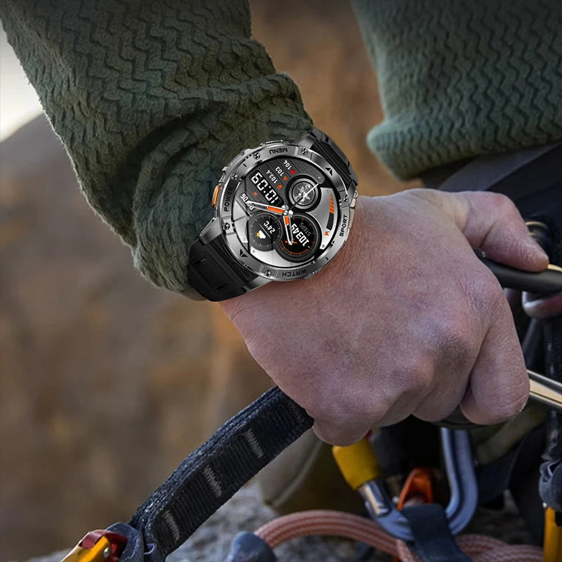 1.7-Inch IPS Smartwatch with Bluetooth Calls, SOS & 120+ Sports Modes