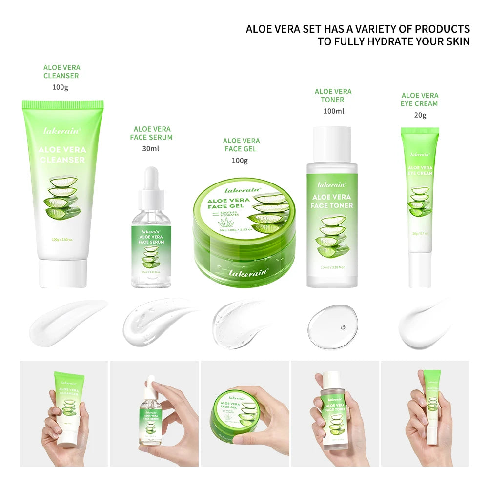 Aloe Vera Skin Care Set – 6-in-1 Deep Moisturising, Brightening & Nourishing Kit