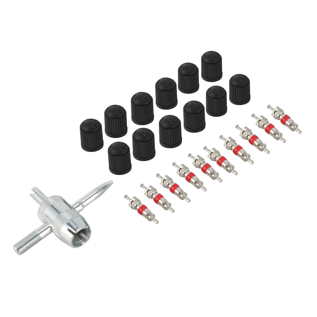 Motorcycles Bicycle Tire Changing Levers Repair Tool Set Tire Spoon Lever Tire Protector Valve Cap Valve Cores For Dirt Pit Bike