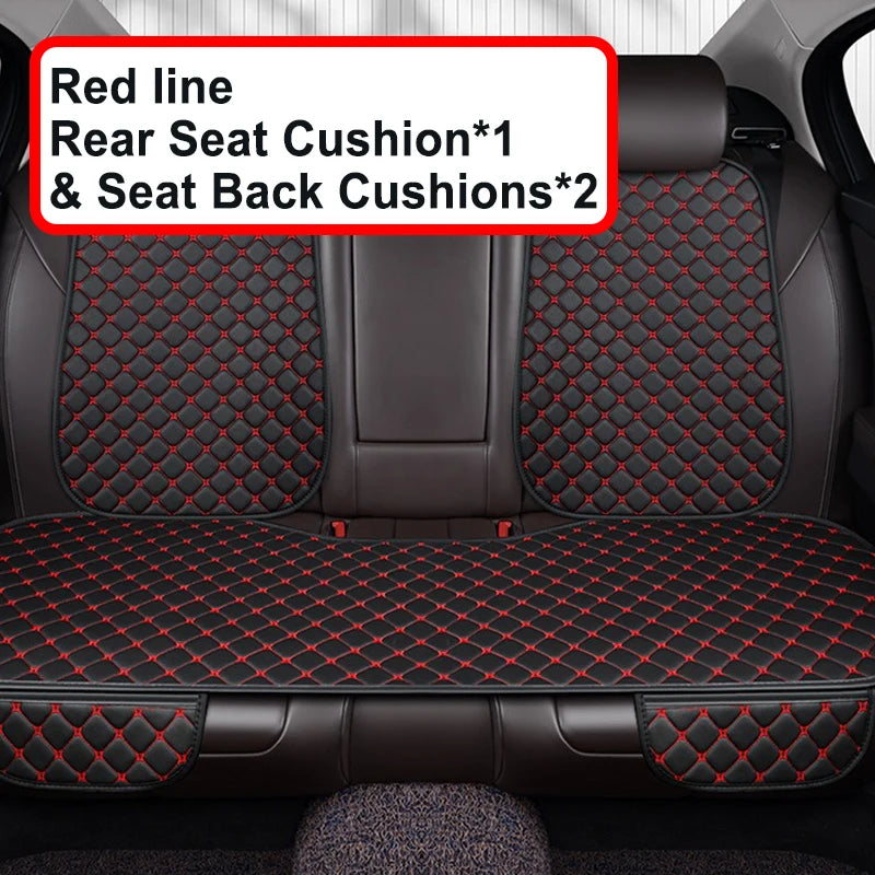 PU Leather Car Seat Cover Universal Minimalism Soft Seat Cushion Protective Cover with Storage Pocket Car Interior Accessories