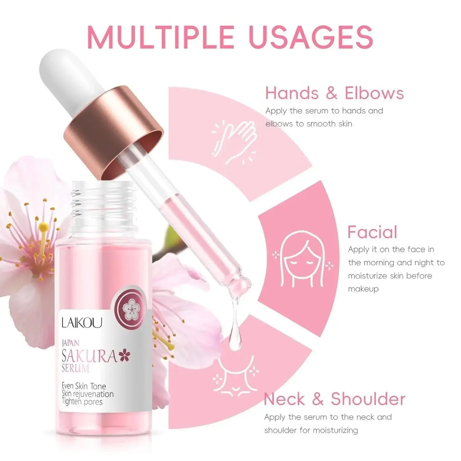 Sakura Skin Care Set 24pcs – Eye & Lip Masks, Serum, Mud Masks, Cleanser, Toner, Essence & Cream