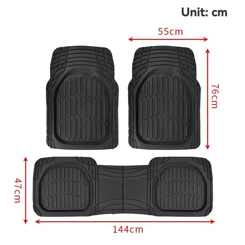 Juego de 3 tapetes universales para coche, de goma resistente con diseño de plato hondo, para coche, SUV, camioneta y furgoneta, protección para todo tipo de clima
