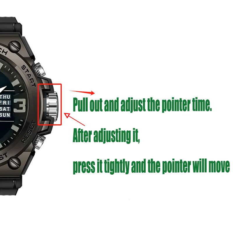 Men's Digital Sports Watch with Alarm, Date and Alloy Case for Outdoor Activities