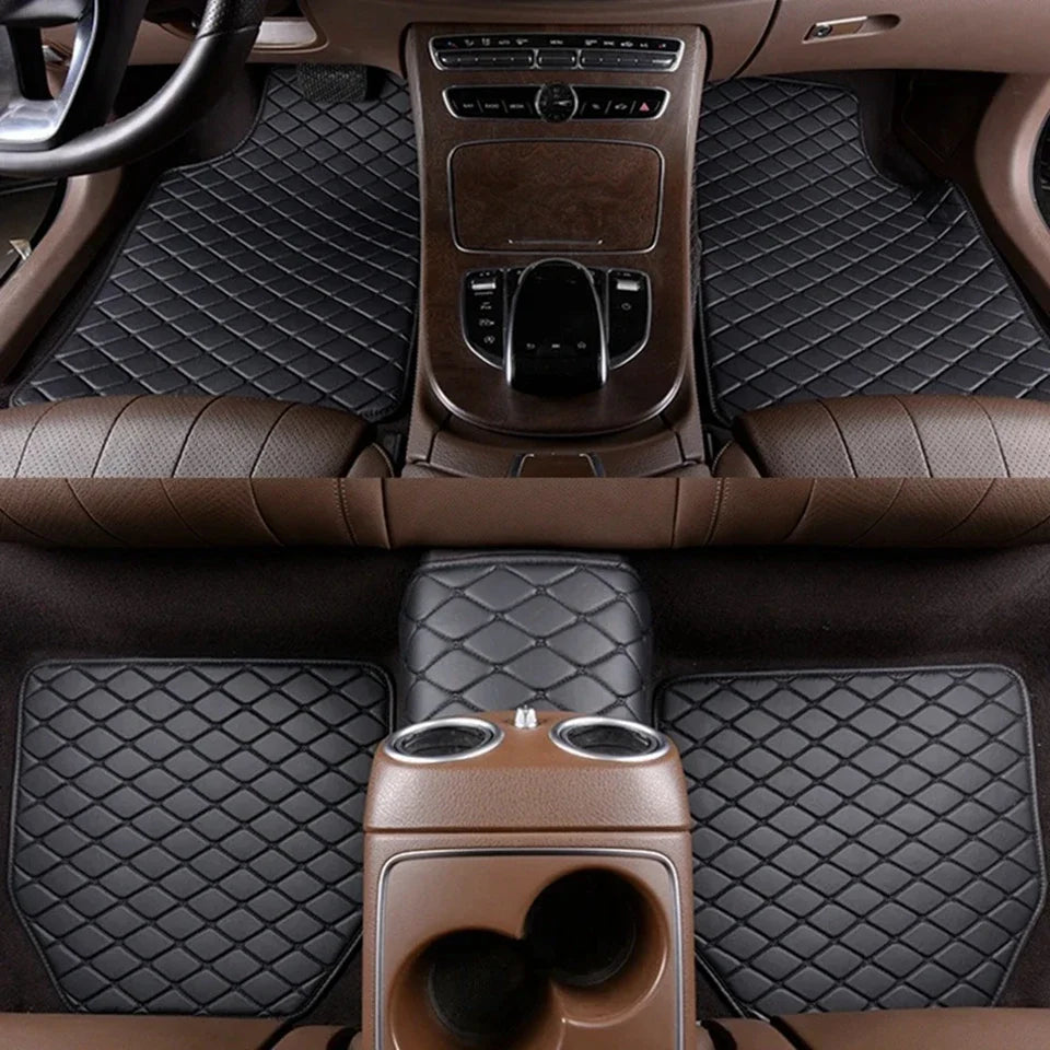 Alfombrillas de coche 5 piezas – Juego completo de cuero PU impermeable