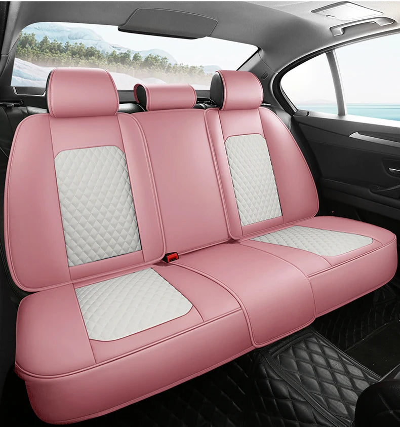 Universal Car Seat Covers  Full Covered Durable Leather Seat Cushion for 90% Sedan SUV 8 Colors Set Include Front and Rear Cover