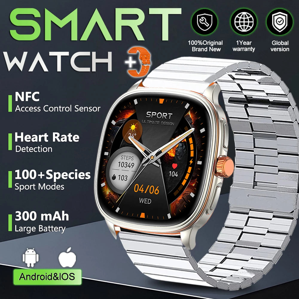 1.39-Inch AMOLED Smartwatch with NFC, Bluetooth Calling & 100 Sports Modes