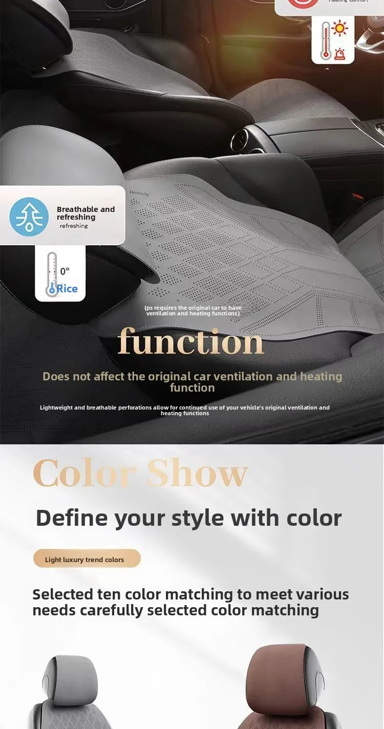 High Quality Suede Cover Universal High-end Car Seat Cover Breathable Seat Anti-slip Luxury Car Protection Thin Suede Seat Cover