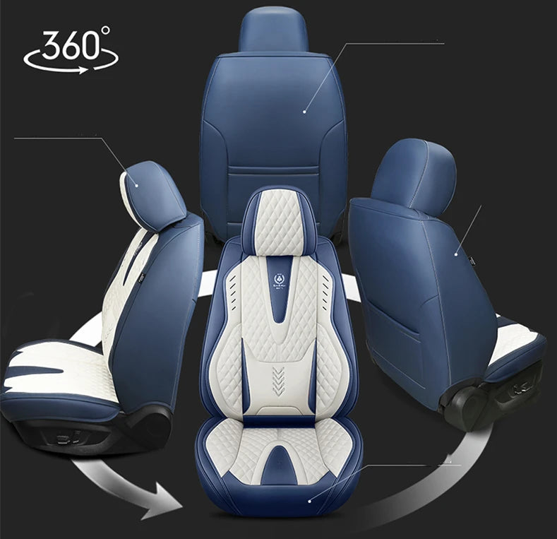 Universal Car Seat Covers  Full Covered Durable Leather Seat Cushion for 90% Sedan SUV 8 Colors Set Include Front and Rear Cover
