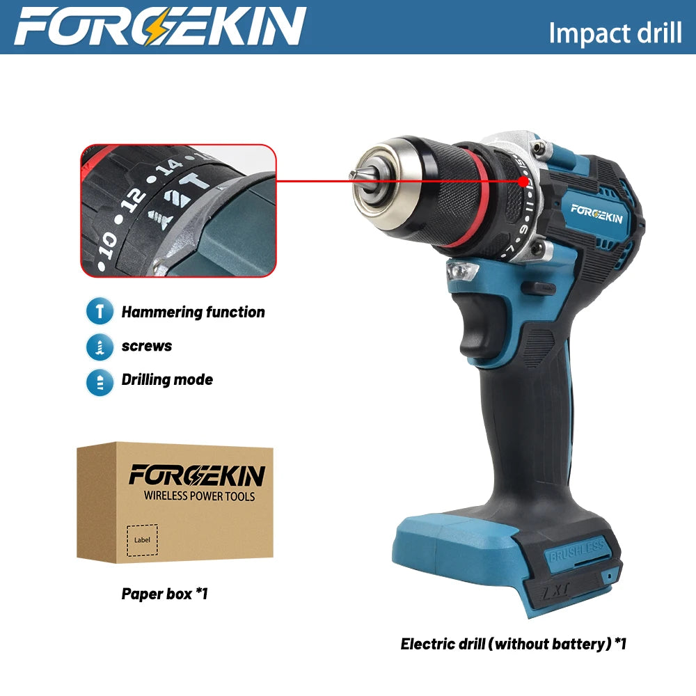 Cordless Lithium Battery Drill — 2-Speed Electric Screwdriver & Power Drill for Home DIY