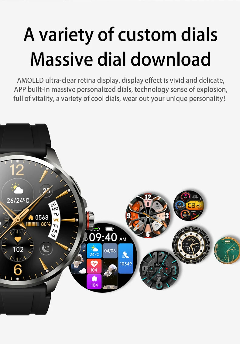 Original H99 Smart Watch Android Watches 1.95inch Amoled Screen Men's Smartwatch With 8MP Rotating Camera GPS WIFI Sim Card Slot