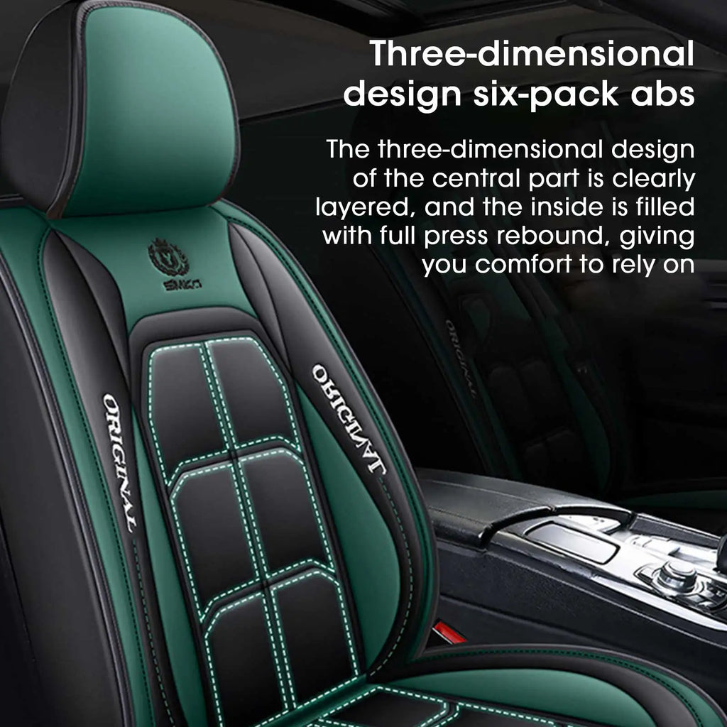 Universal Leather Cover Pu Car Seat Sporty Design Fit For Most Car Suv Truck Four Season Seat Cover For Car Accessories Interior
