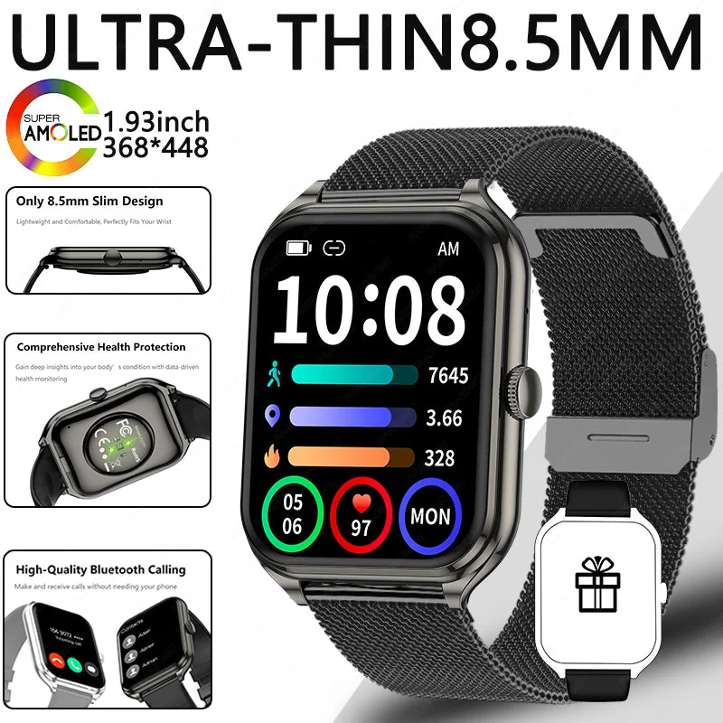 1.93-Inch Ultra-Thin AMOLED Smartwatch with Wireless Calling