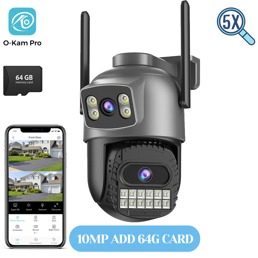 15MP PTZ IP Security Camera, 30x Optical Zoom Outdoor WiFi with Auto Tracking