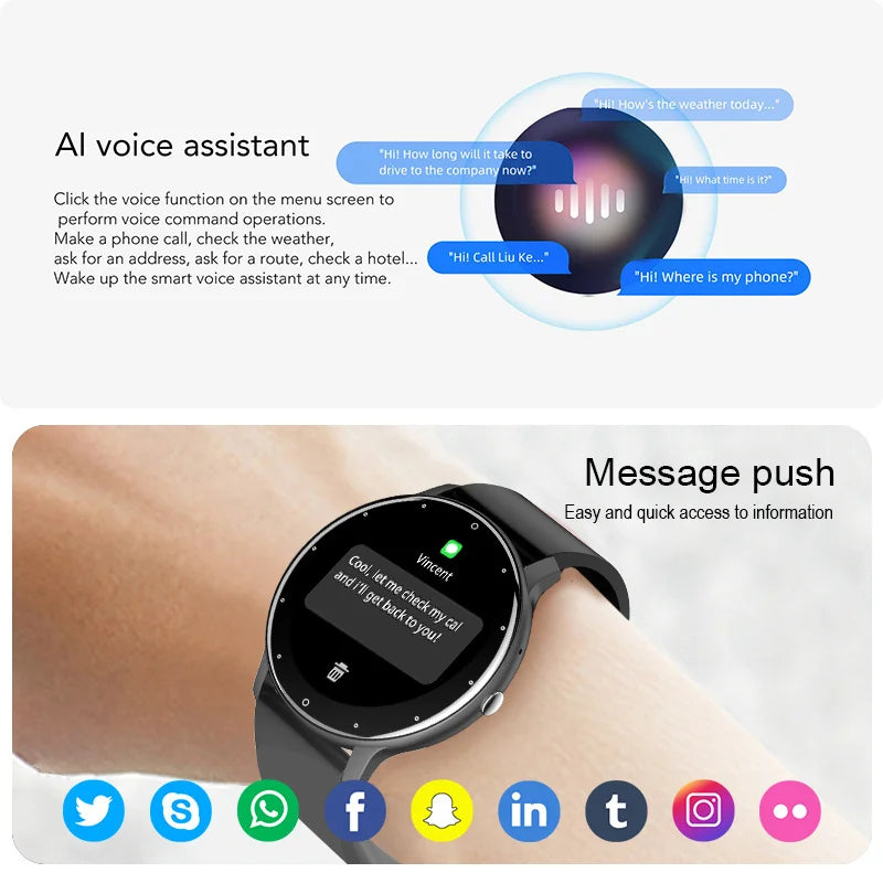 LIGE Smartwatch for Women & Men – Bluetooth Calls and Fitness Tracking